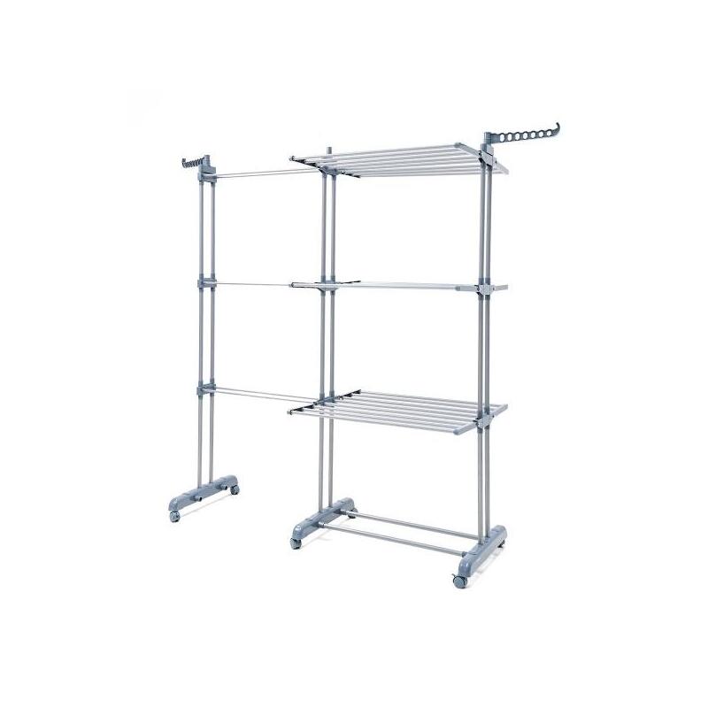 Innovagoods Dolver Xl Tendedero Vertical Extensible Con Ruedas - 30 Barras - Soporta Hasta 45kg - Plegable - 2 Soportes