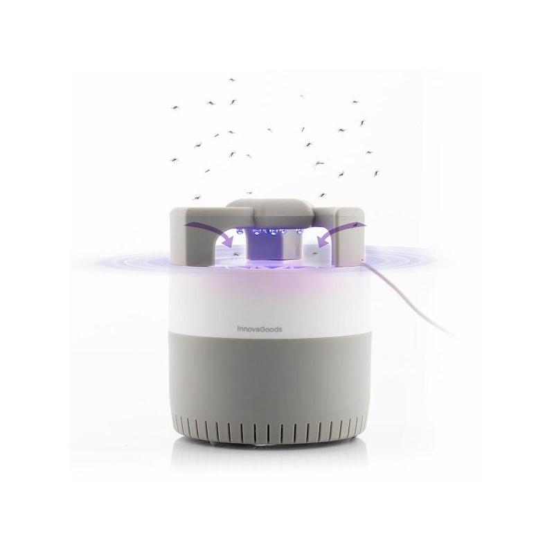 Innovagoods Kl Silen Lampara Usb Antimosquitos Por Succion - Luz Led Uv - Silenciosa - Alcance Hasta 50m2 - Facil