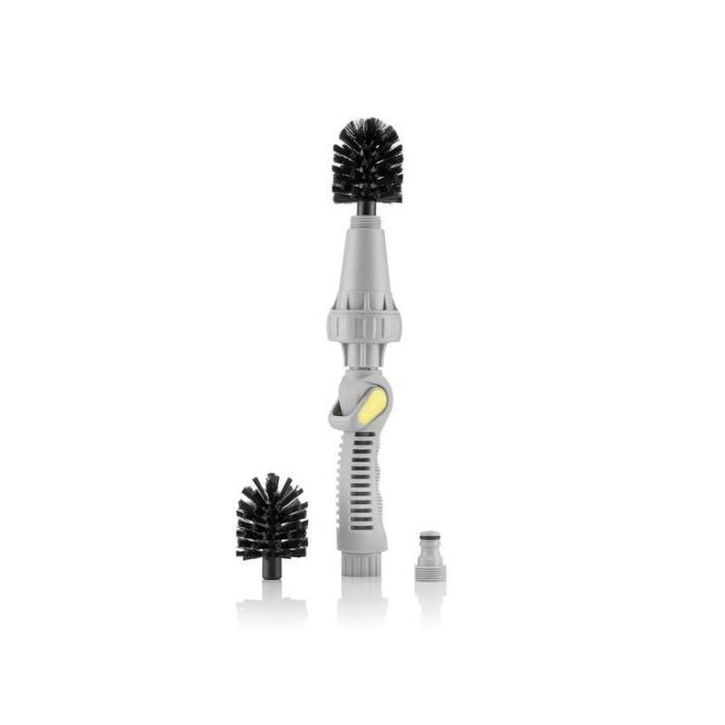Innovagoods Twise Cepillo Rotatorio Para Manguera - Regulador De Presion - Multifuncion - 39x7x7cm - Gris Y
