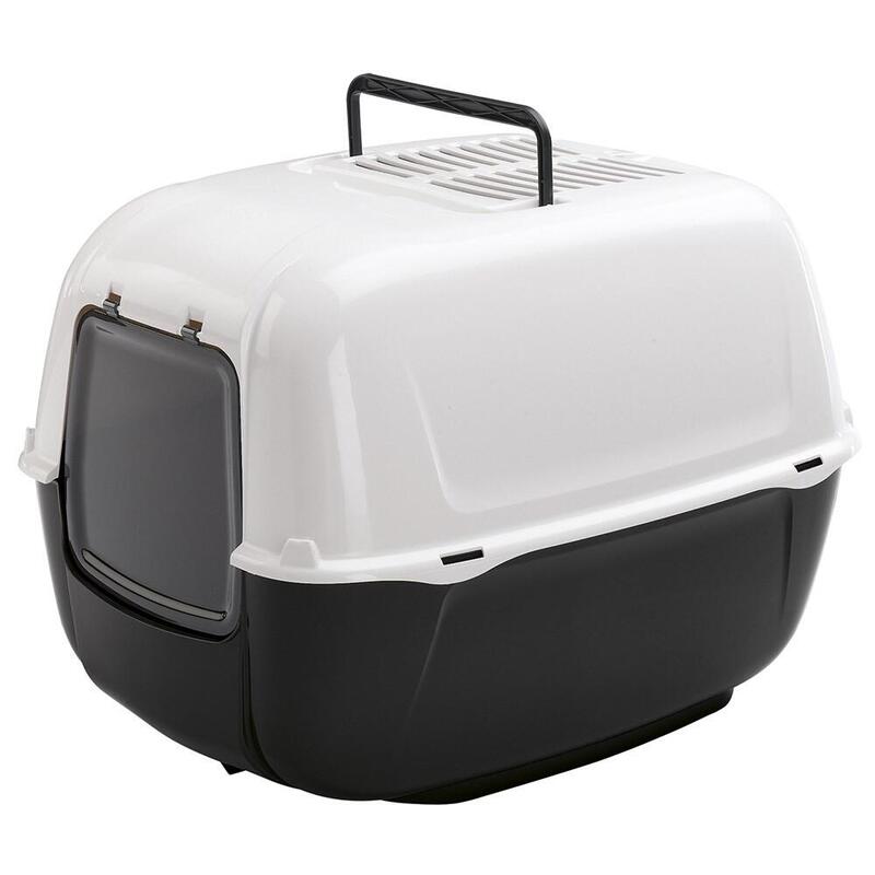 Inodoro Para Gatos Ferplast Prima Black  39,5 X 52,5 X 38cm