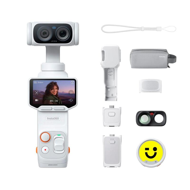 Insta360 Luna Ultra Creator Bundle Stellar White Cámara 8k Con Doble Lente Leica Y Kit Creador