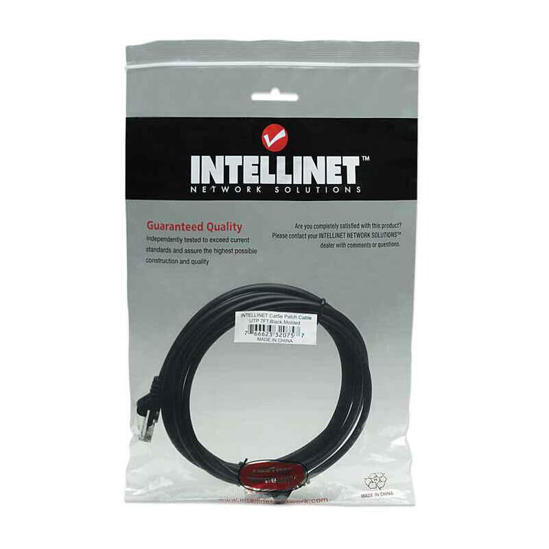 Intellinet 2m Cat5e Cable De Red Negro U/Utp (Utp)