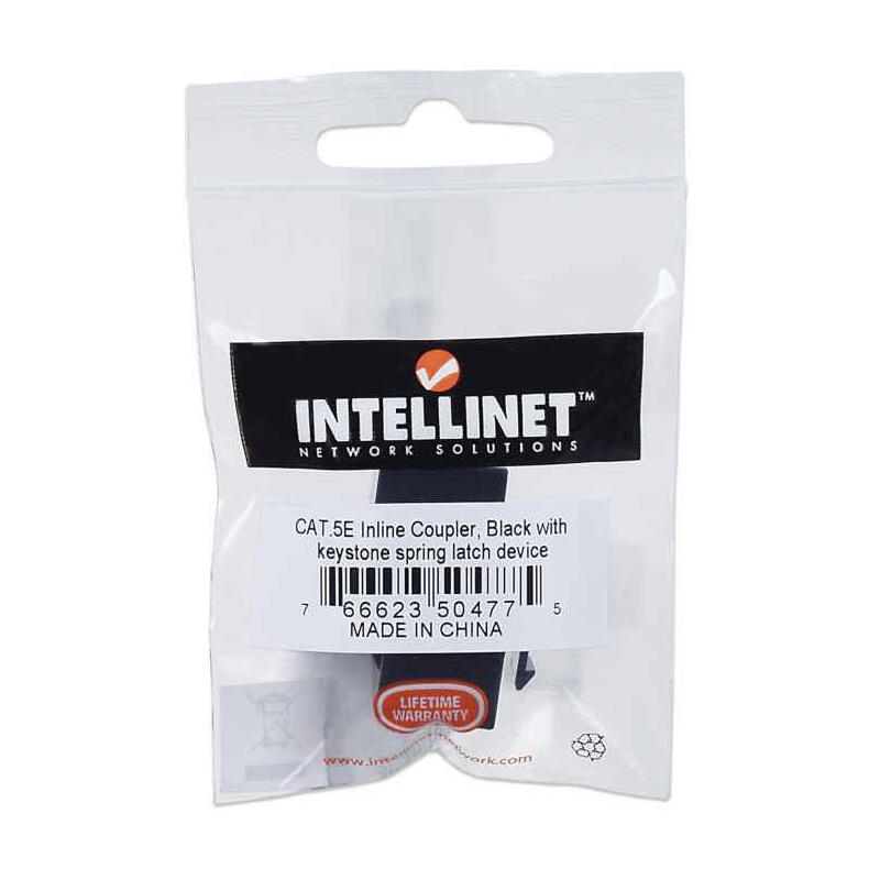 Intellinet 504775 Conector Keystone  Rj-45 8p8c Bu/Bu Utp Negro