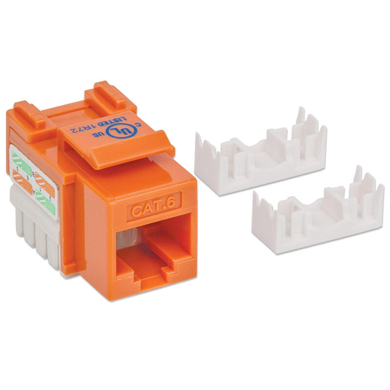 Intellinet Cat6 Keystone Jack Utp Naranja Punch-Down