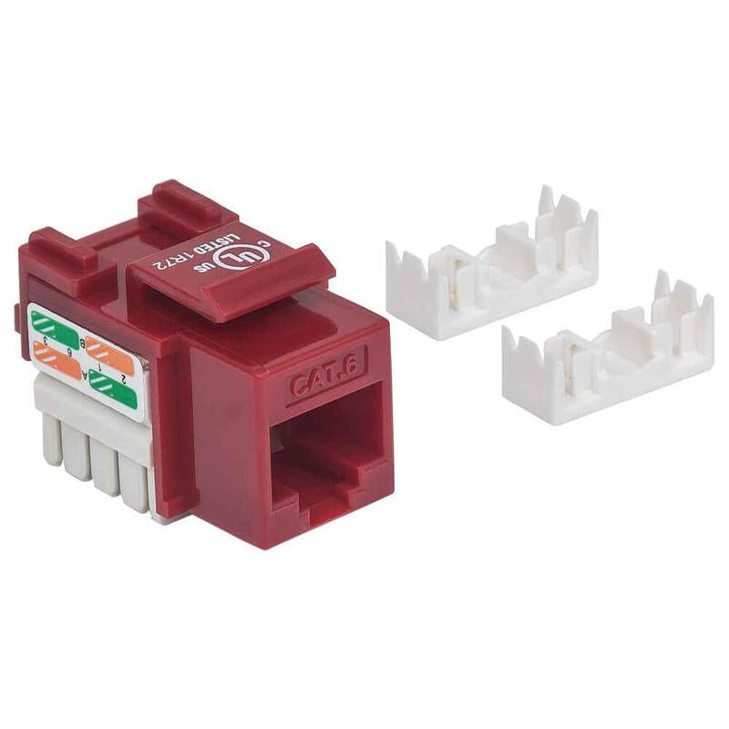 Intellinet Cat6 Keystone Jack Utp Rojo Punch-Down