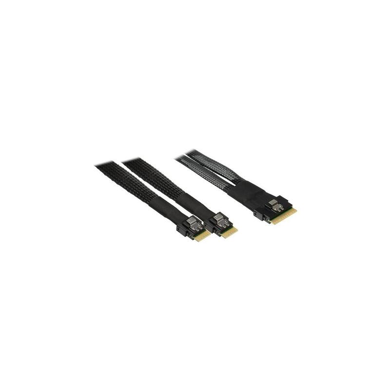 Inter-Tech Kabel Sff 8654-8i> 2x Sff 8654-4i Negro, 0.7 Metros 88885662