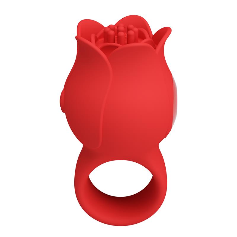 Pretty Love - Jae Vibrador De Dedo Forma De Rosa 10 Vibraciones Rojo
