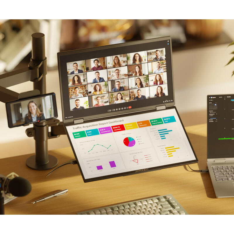 Japannext 39,6cm Jn-Dmd-Ips156f Dual-Monitor M-Touch Fhd