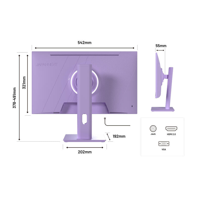 Japannext 60,5cm Jn-I238fhd120f-Hsp-Pp 16:9 Hdmi Lila Fhd