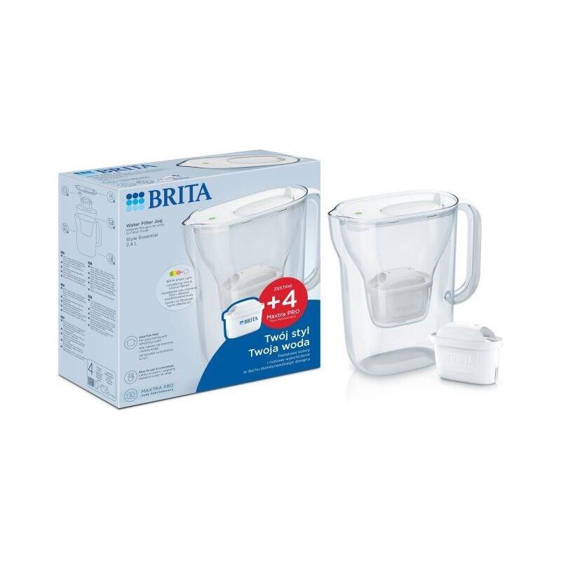 Jarra Filtrante Brita Style Essential+4 Maxtra Pro Pure Performance (Blanca)