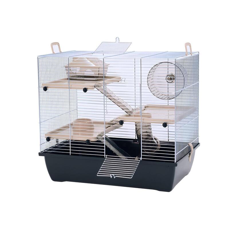 Jaula Para Un Hamster Inter-Zoo Pinky 3 Zinc Black