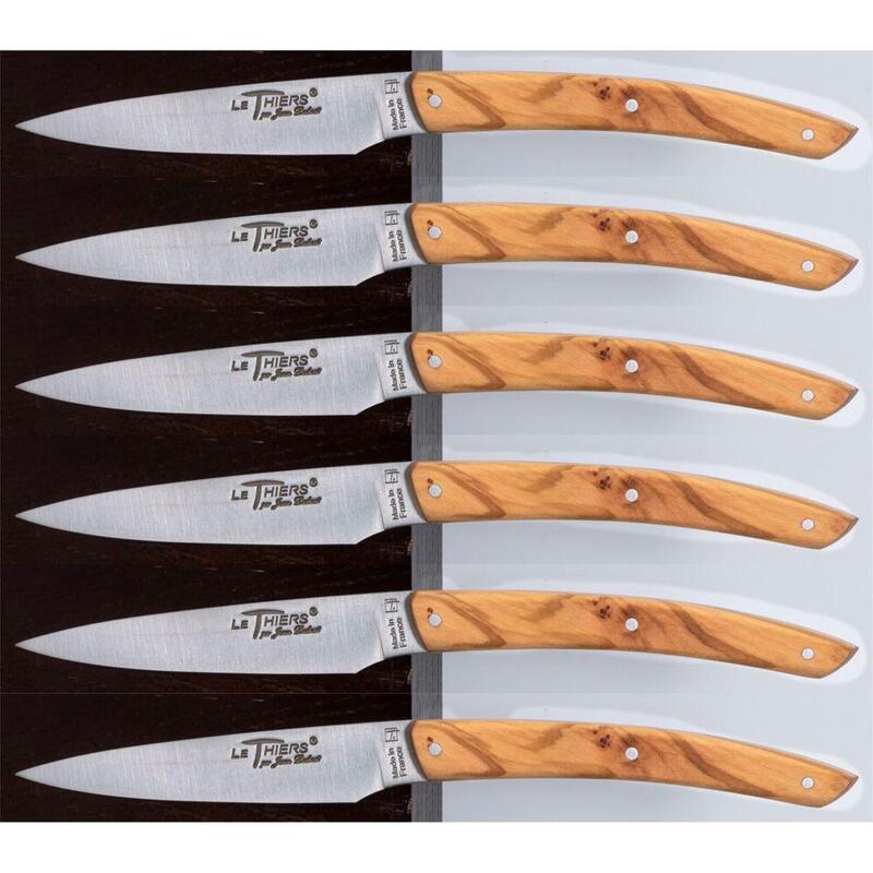 Jean Dubost Laguiole 6 Pcs. Knife Set, Olive Wood