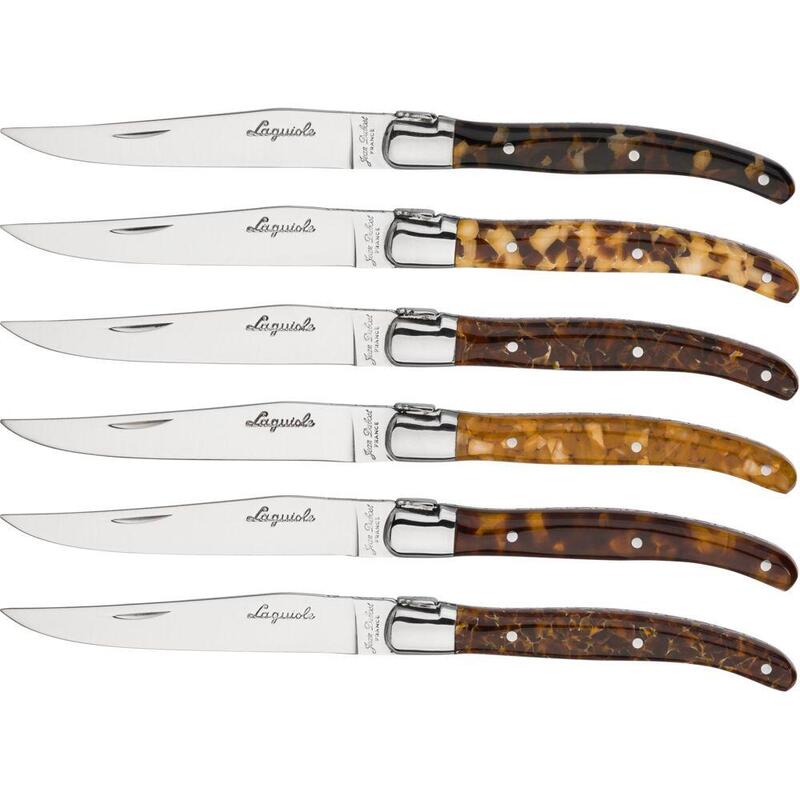 Jean Dubost Laguiole 6 Pcs. Steak Knives Set Acrylic