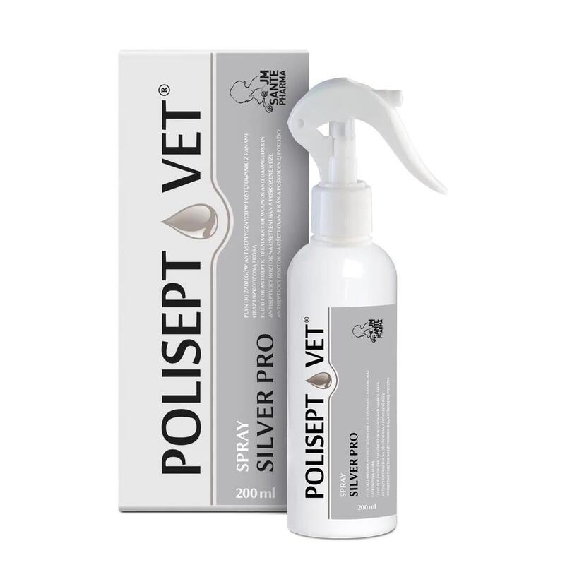 Jm Sante Polisept Vet Spray Silver Pro - Solución Para Heridas Para Perros Y Gatos  200 Ml