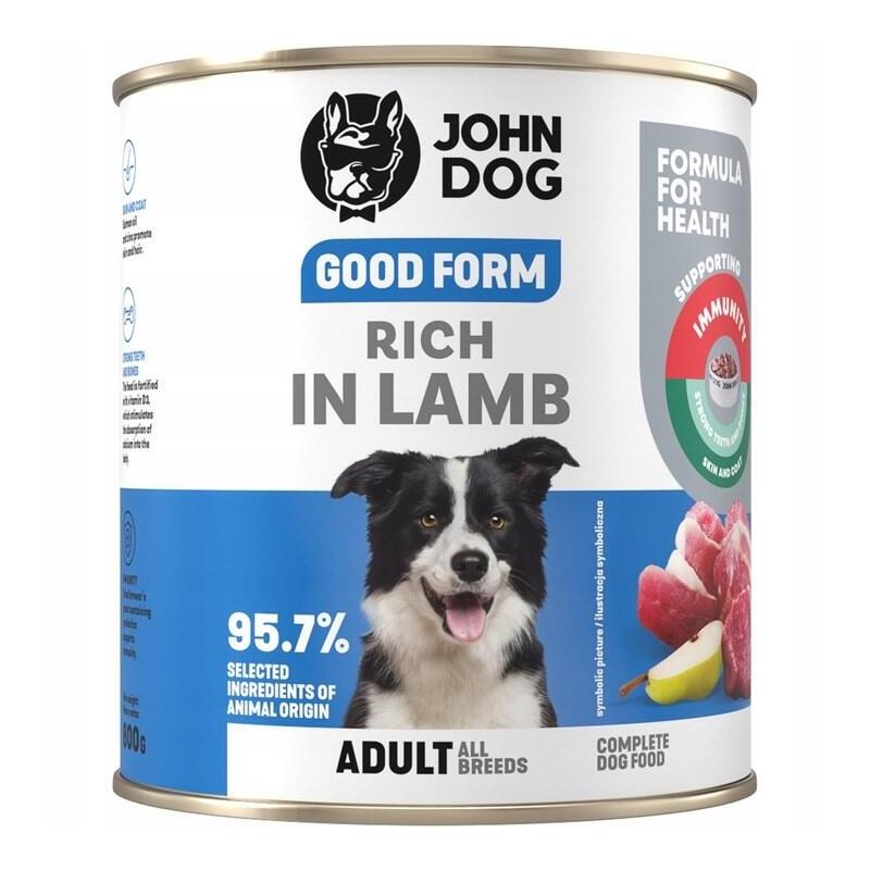 John Dog Good Form Dorosly Jagniecine Karma 800g