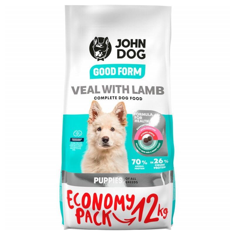 John Dog Good Form Puppy Veal With Lamb - Alimento Seco Para Perros - 12 Kg