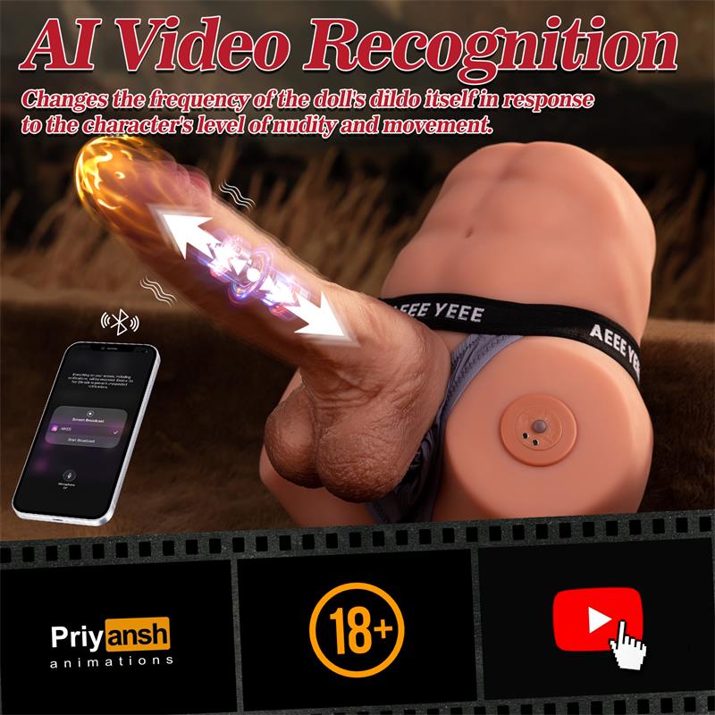 Jonah Semi Torso Con Dildo Desmontable, Thrusting Y App 3.48 Kg