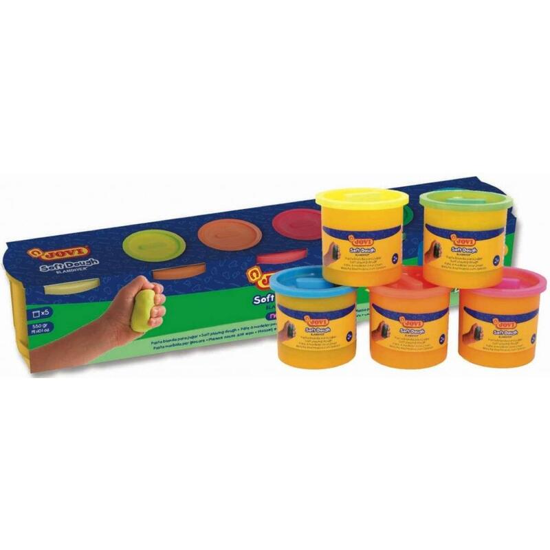 Jovi Estuche 5 Botes Plastilina Soft Dough Blandiver 110gr C/Surtidos