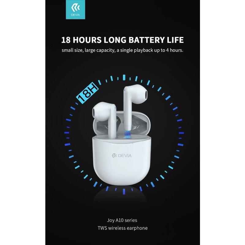 Joy A10 Series Tws  Wireless Earphone White