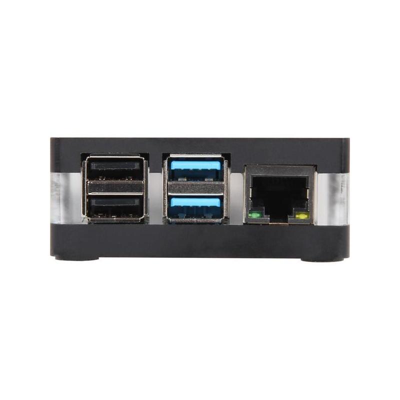 Joy-It Carcasa Negra Acrílica Con Doble Ventilador Para Raspberry Pi 4b