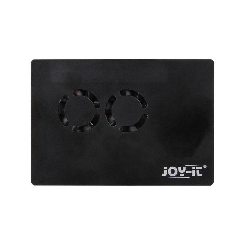 Joy-It Carcasa Negra Acrílica Con Doble Ventilador Para Raspberry Pi 4b