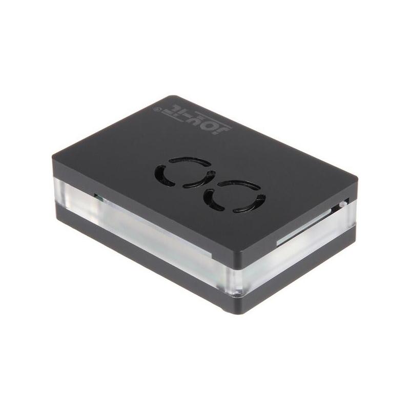 Joy-It Carcasa Negra Acrílica Con Doble Ventilador Para Raspberry Pi 4b