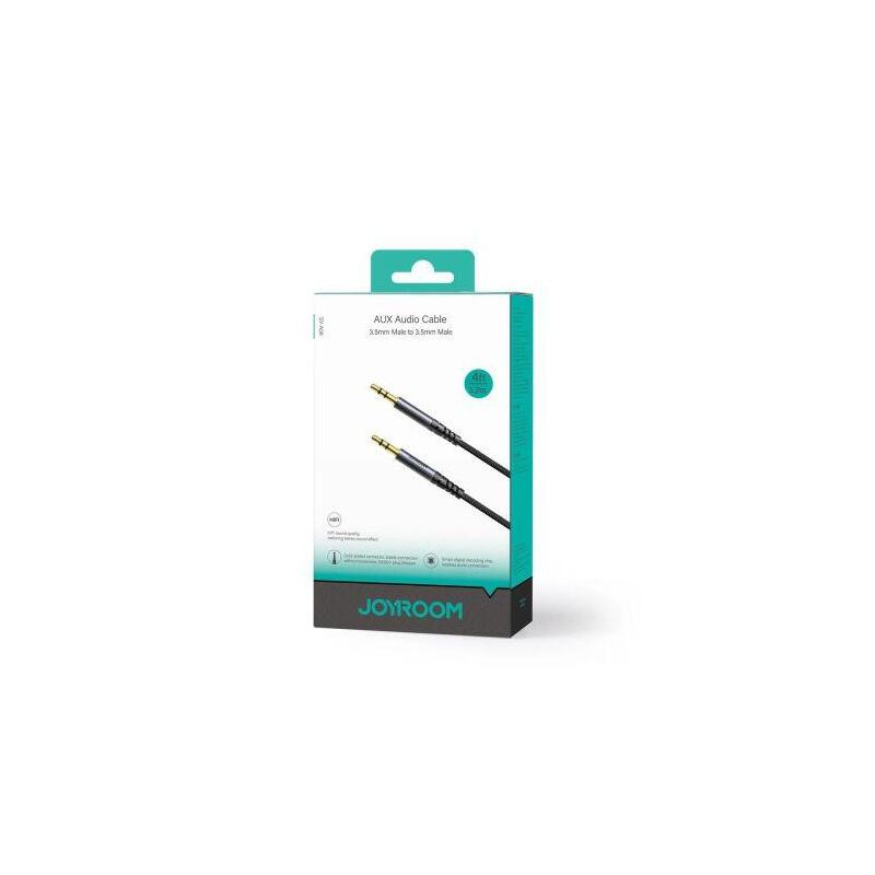 Joyroom Audio Cable Stereo, 3.5 Mm Mini Jack, 1.2m, Black (Sy-A08)