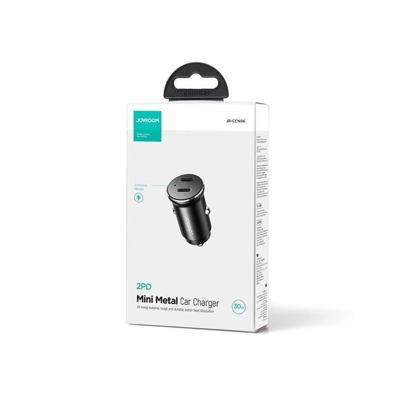 Joyroom Jr-Ccn06 Dual Usb-C Mini Metal  Cargador De Coche