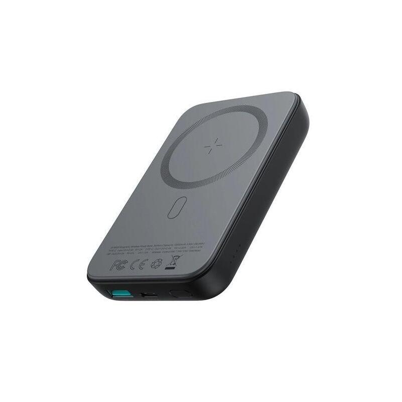 Joyroom Power Bank Magnetic Wireless Charging, Magsafe, C+U, Pd 20w, 10000 Mah, With Usb - Lightning Cable (0.25m) Black (Jr-W020)
