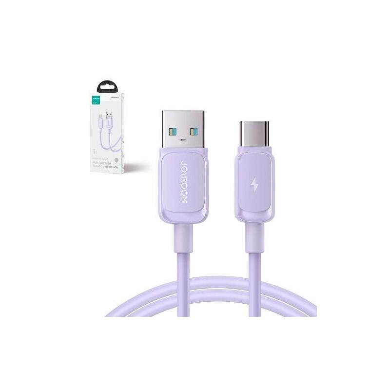 Joyroom Usb - Type-C Cable Multi-Color Series A14, 480mb/S, 3a, 1.2m, Purple (S-Ac027a141p)