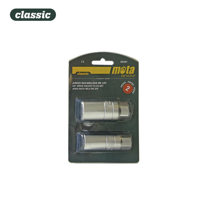 Juego Bocallaves 3/8" Vasos Sacabujias (2pcs.) Ek281 Mota