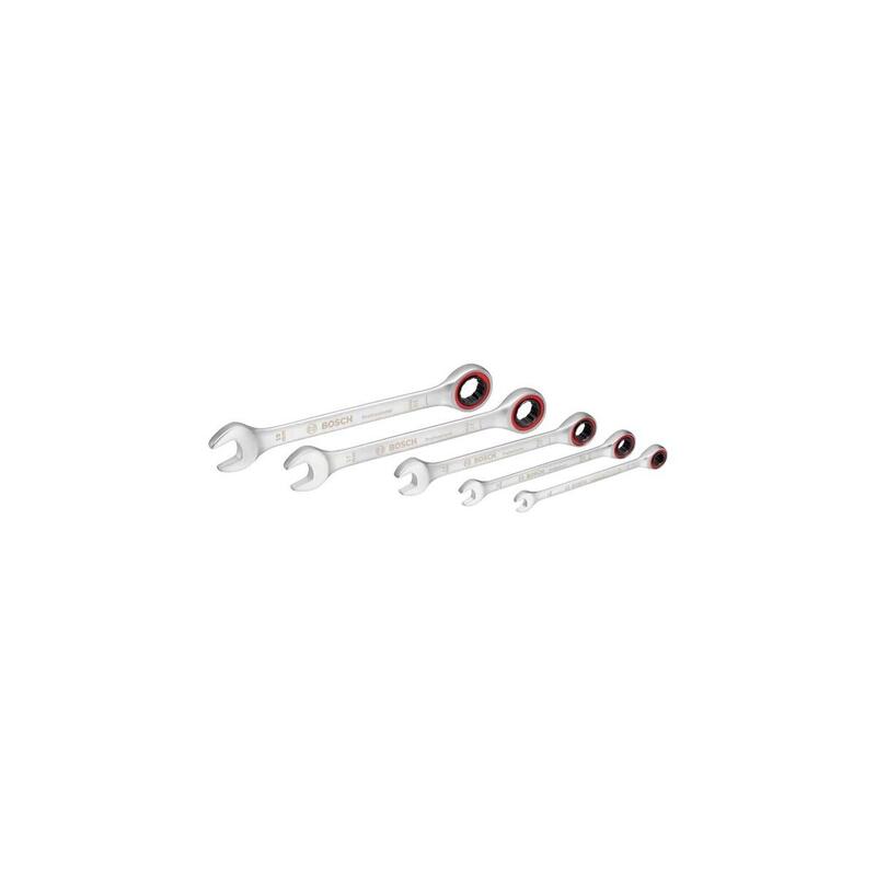Juego Bosch Professional  De Llaves Combinadas Con Trinquete, 5 Piezas 1600a02z3d