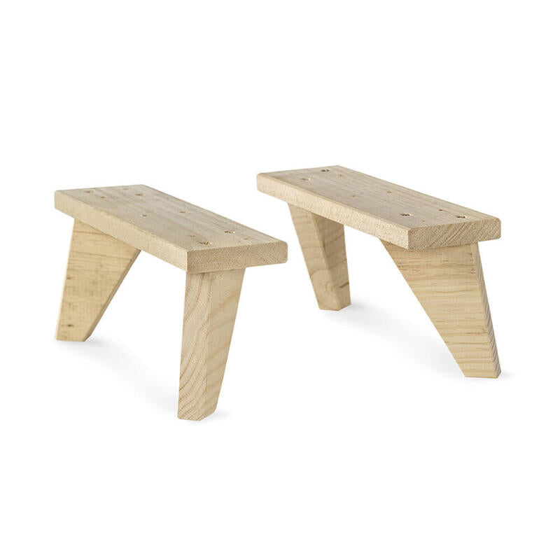 Juego De 2 Patas Dinamic De Pino Macizo 13,5x9x31cm Astigarraga