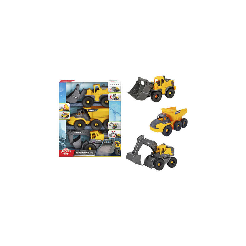 Juego De 3 Vehículos De Juguete Dickie Volvo Tough Work Force 203725007