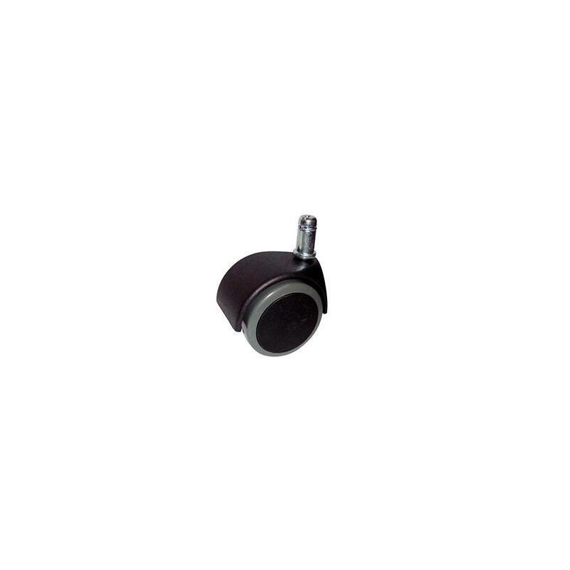 Juego De 5 Ruedas Nylon Para Silla Perno 11mm Negro