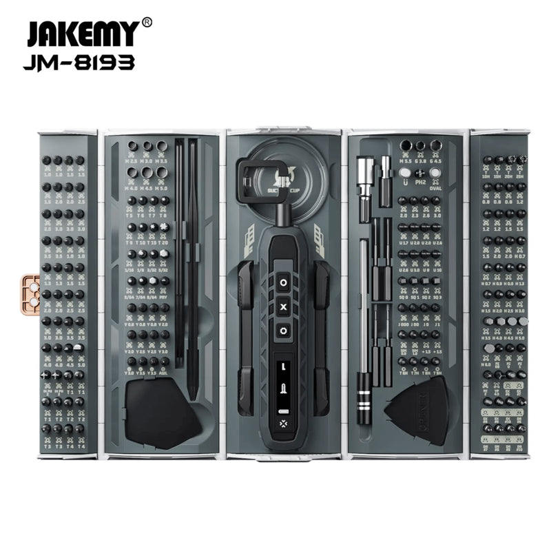 Juego De Destornilladores Eléctricos 180 En 1 Jakemy Jm 8193