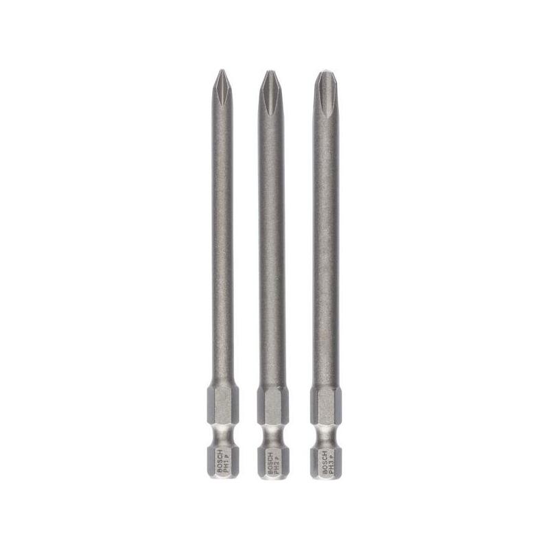 Juego De Puntas De Destornillador Bosch Extra Duras, 89 Mm, Ph 1, Ph 2, Ph 3, Juego De Puntas