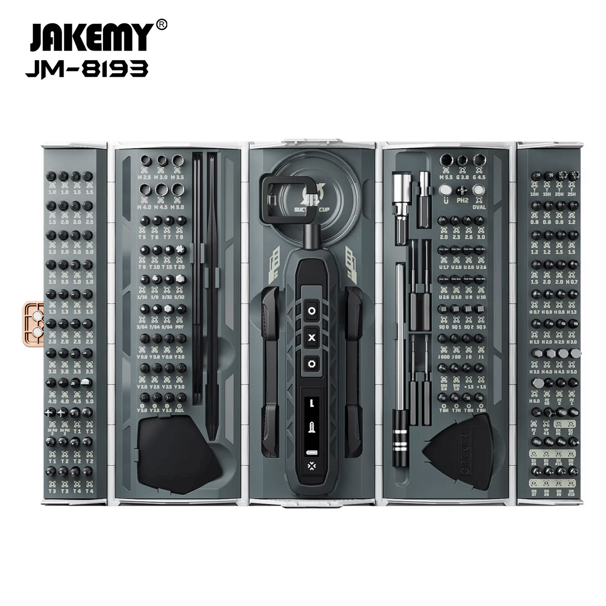 Juego De Destornilladores Eléctricos 180 En 1 Jakemy Jm-8193
