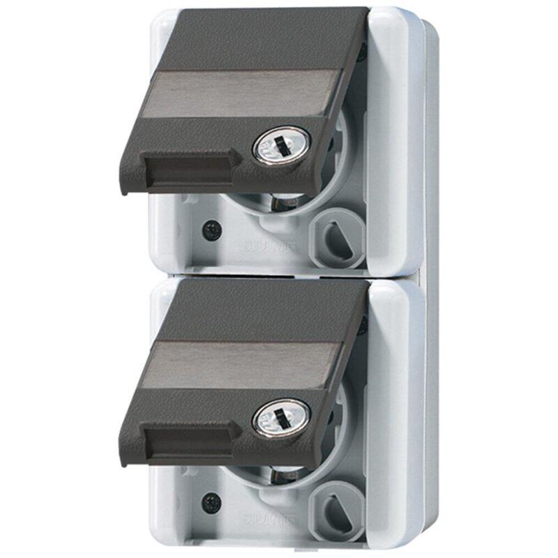 Jung 8220nawsl Schuko-Doble Toma De Corriente Wg800 Ip44