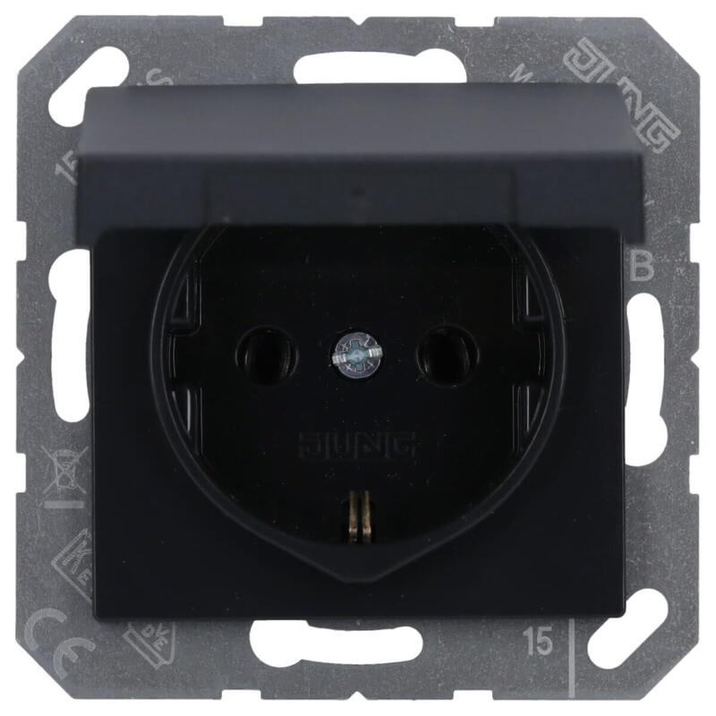 Jung A1520bfklanm Schuko-Toma De Corriente M. Tapa Abatible