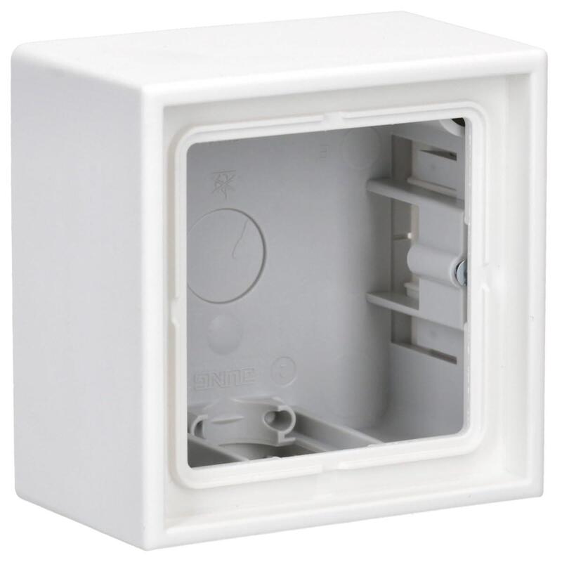Jung Ls 581 A Ww De Superficie-Kappe 1vías 81x81x47mm Blanco Alpino