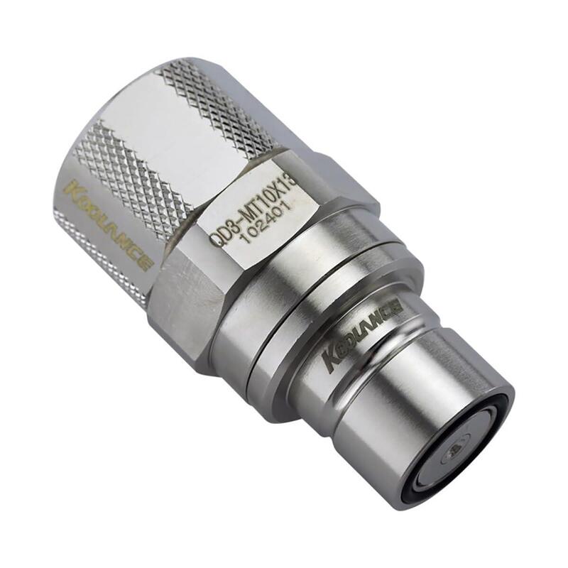K Koolance Qd3 Schnellverschluss Recto Macho A 13 10mm - No-Spill, Plateado