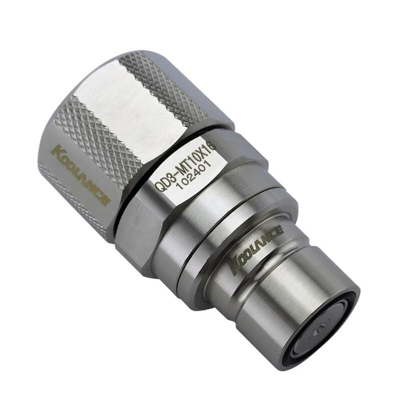 K Koolance Qd3 Schnellverschluss Recto Macho A 16 10mm - No-Spill, Plateado