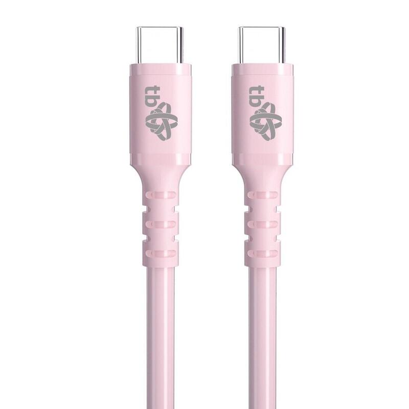 Kabel Usb C - Usb C 60w Zelowy 1m Rózowy