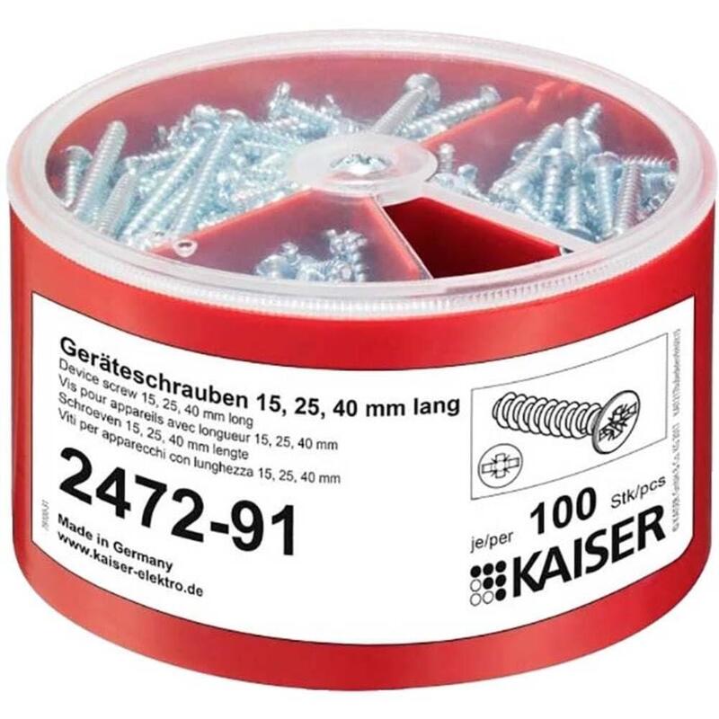 Kaiser Dispositivos Tornillos-Box 2472-91 ** Je 100 Tornillos 3,2xlnge 15 25 40