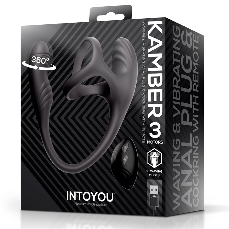 Kamber Plug Anal Vibración Y Waving 360º Y Estimulador Testículos
