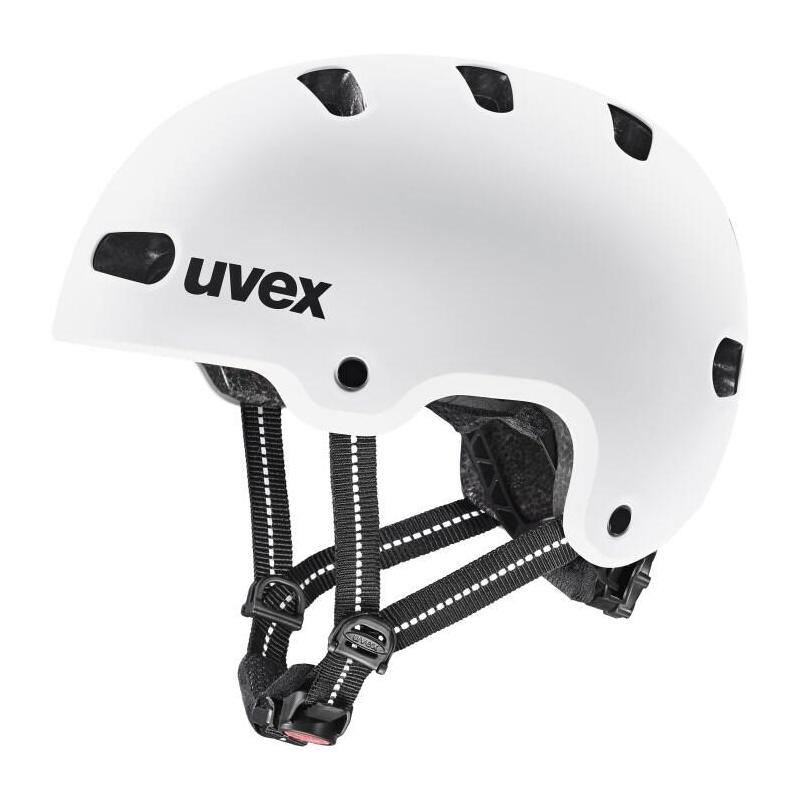Casco De Bicicleta Infantil Uvex Kid 4 55-58cm, Blanco Mate