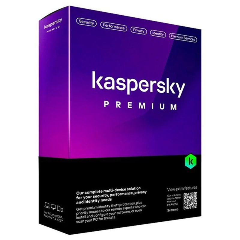 Kaspersky Premium + Customer Support Spanish Edition. 3-Device 2 Year Base Download Pack