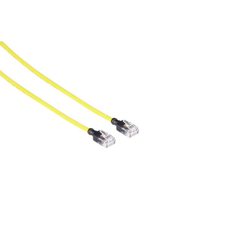 Kat6a Slim Utp 1,0m  Patchkabel Gul, Halogenfri