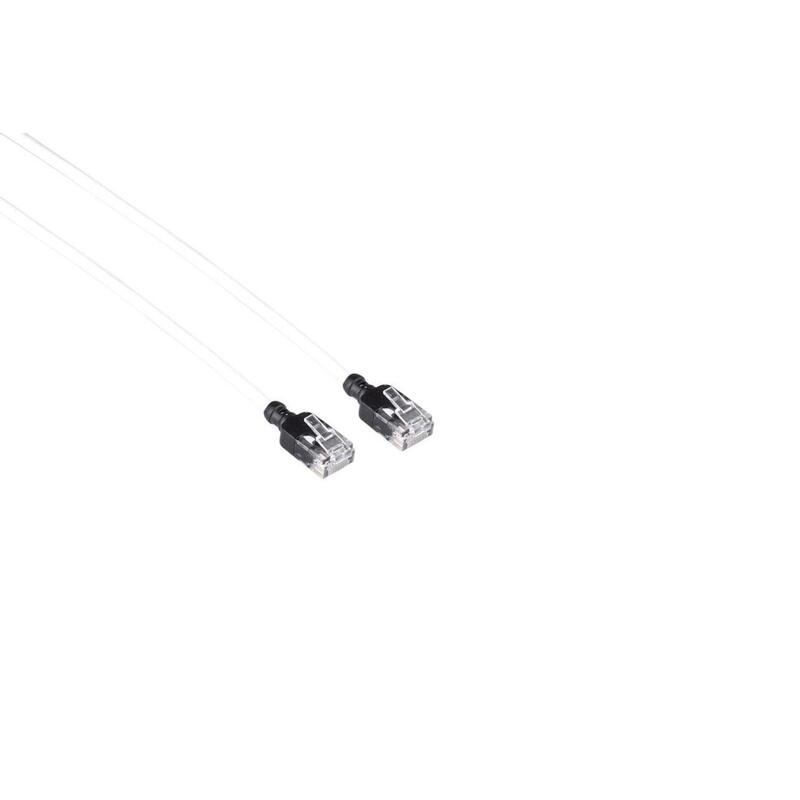 Kat6a Slim Utp 7,5m  Patchkabel Hvid, Halogenfri